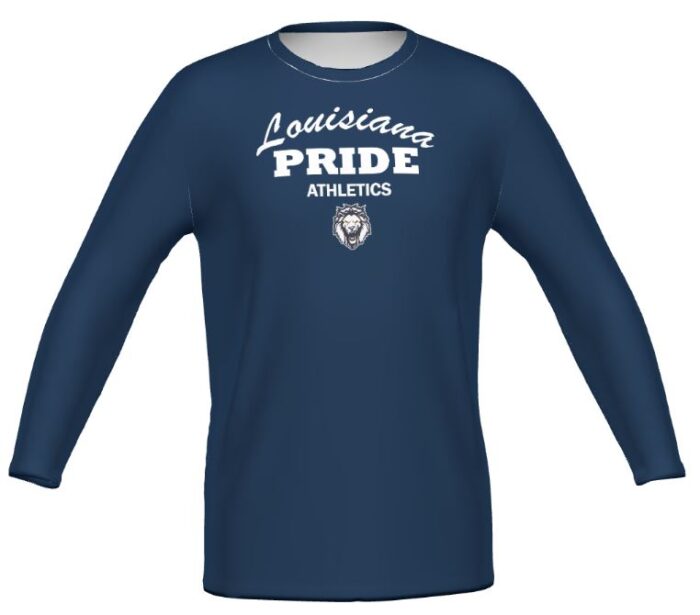 Men's Turbo Cotton-Touch™ Poly Long Sleeve Tee - Navy LAP