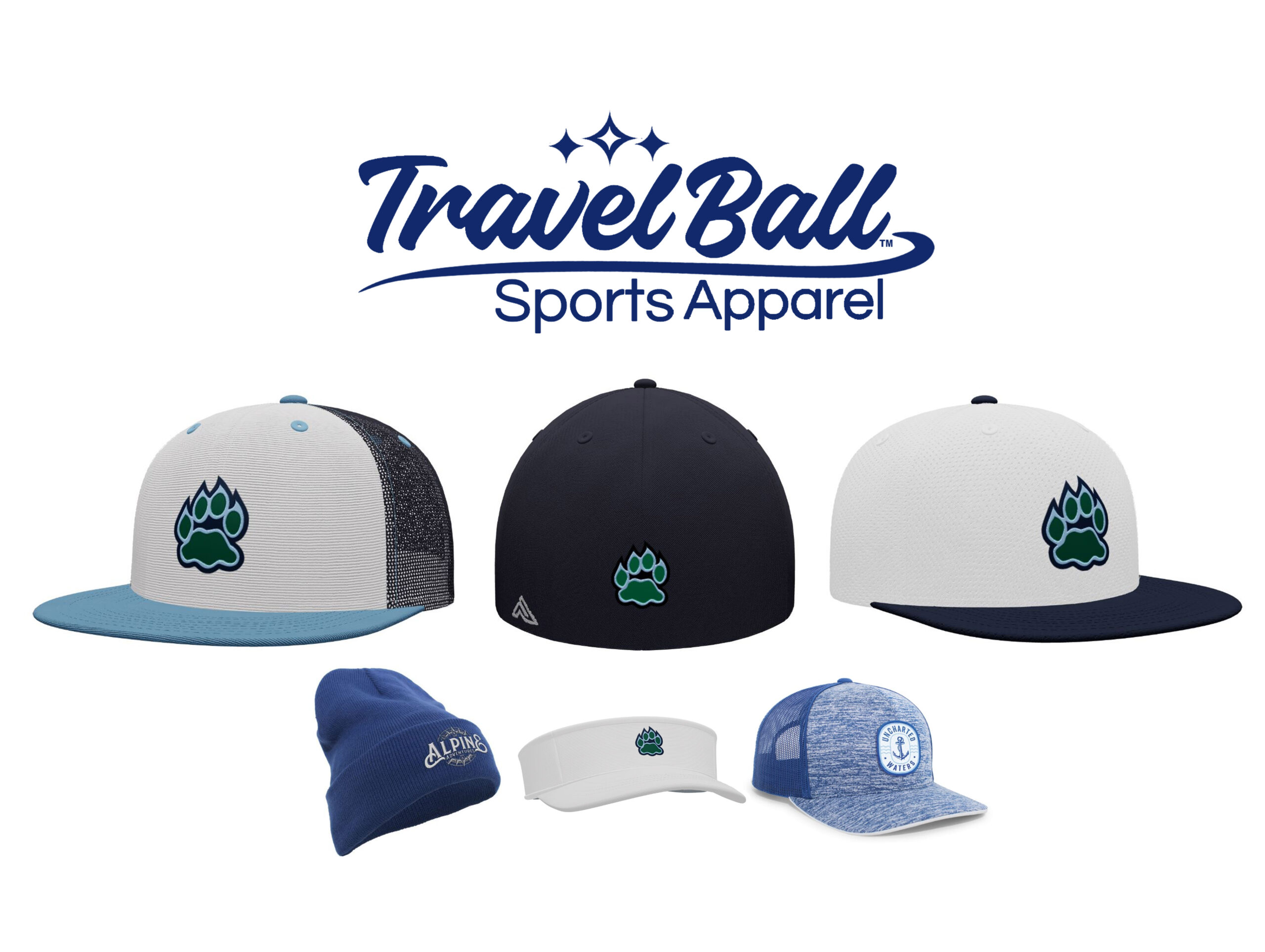 headwear, hats and beanie's from travel ball sport apparel