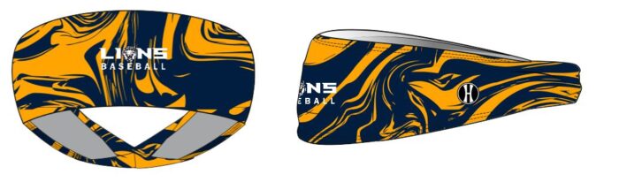 FreeStyle Sublimated Headband Navy and Gold Marble LB